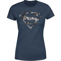 Marble Superman Logo Women's T-Shirt - Navy - L von Superman