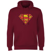 Official Superman Crackle Logo Hoodie - Burgundy - S von Superman