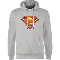 Official Superman Crackle Logo Hoodie - Grey - XL von Superman