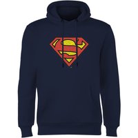 Official Superman Crackle Logo Hoodie - Navy - L von Superman