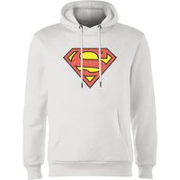 Official Superman Crackle Logo Hoodie - White - XXL von Superman