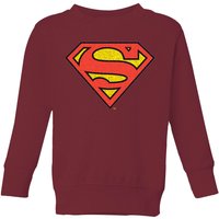 Official Superman Crackle Logo Kids' Sweatshirt - Burgundy - 5-6 Jahre von Superman