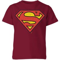 Official Superman Crackle Logo Kids' T-Shirt - Burgundy - 11-12 Jahre von Superman