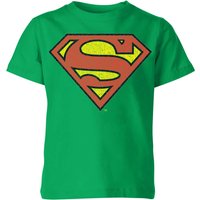 Official Superman Crackle Logo Kids' T-Shirt - Green - 11-12 Jahre von Superman