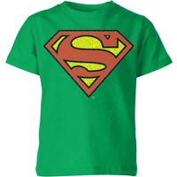 Official Superman Crackle Logo Kids' T-Shirt - Green - 3-4 Jahre von Superman