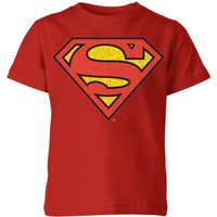 Official Superman Crackle Logo Kids' T-Shirt - Red - 11-12 Jahre von Superman
