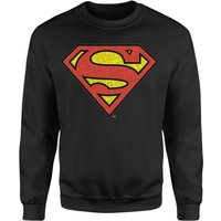 Official Superman Crackle Logo Sweatshirt - Black - XS von Superman