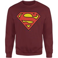 Official Superman Crackle Logo Sweatshirt - Burgundy - M von Original Hero