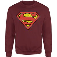 Official Superman Crackle Logo Sweatshirt - Burgundy - XL von Superman