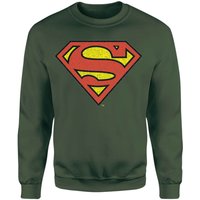 Official Superman Crackle Logo Sweatshirt - Green - L von Superman