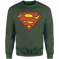 Official Superman Crackle Logo Sweatshirt - Green - XS von Superman