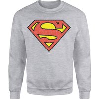 Official Superman Crackle Logo Sweatshirt - Grey - M von Superman