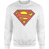 Official Superman Crackle Logo Sweatshirt - White - XS von Superman