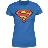 Official Superman Crackle Logo Women's T-Shirt - Blue - M von Superman