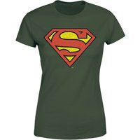 Official Superman Crackle Logo Women's T-Shirt - Green - L von Superman