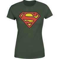 Official Superman Crackle Logo Women's T-Shirt - Green - M von Superman