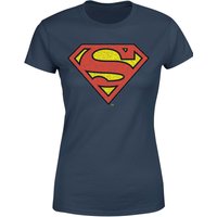 Official Superman Crackle Logo Women's T-Shirt - Navy - L von Superman