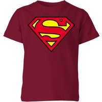Official Superman Shield Kids' T-Shirt - Burgundy - 3-4 Jahre von Superman