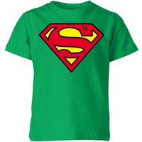 Official Superman Shield Kids' T-Shirt - Green - 3-4 Jahre von Original Hero