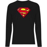 Official Superman Shield Men's Long Sleeve T-Shirt - Black - L von Superman