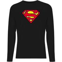 Official Superman Shield Men's Long Sleeve T-Shirt - Black - M von Superman