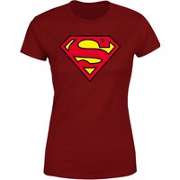 Official Superman Shield Women's T-Shirt - Burgundy - L von Superman