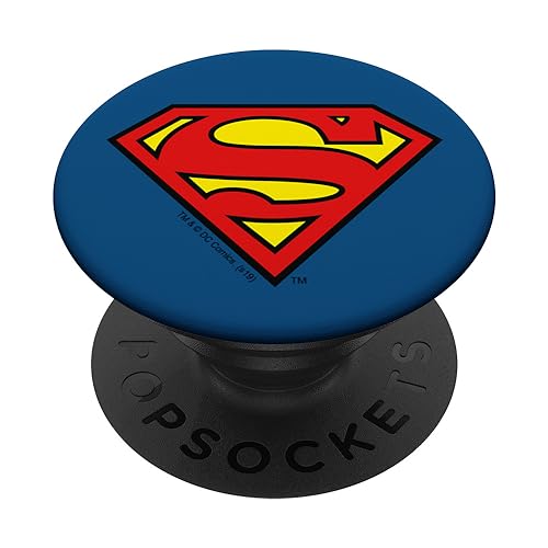 Superman Classic S Shield Logo PopSockets mit austauschbarem PopGrip von Superman