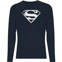 Superman Spot Logo Men's Long Sleeve T-Shirt - Navy - M von Superman