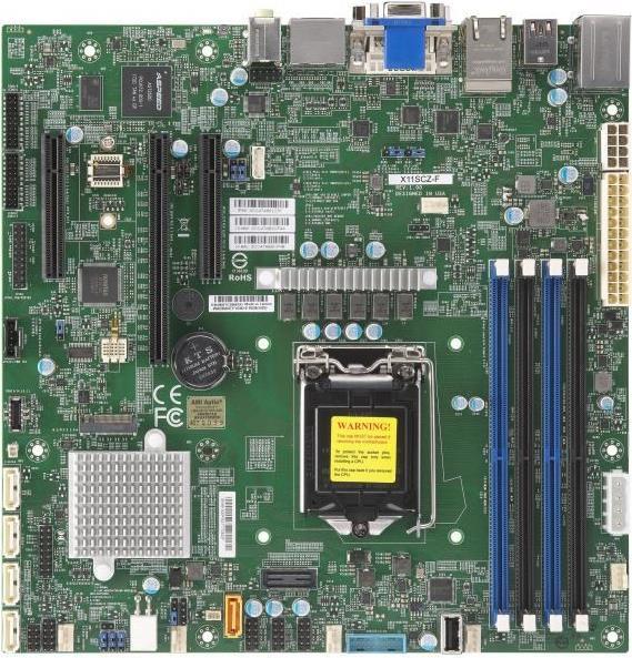 SUPERMICRO Motherboard X11SCZ-F (bulk pack) (MBD-X11SCZ-F-B) von Supermicro