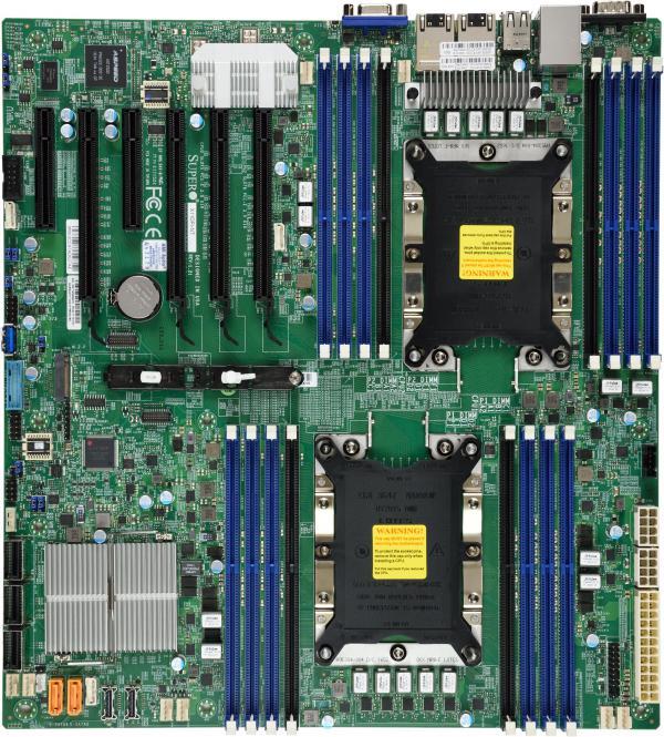 SUPERMICRO X11DPI-NT - Motherboard - Erweitertes ATX - Socket P - 2 Unterstützte CPUs - C622 - USB 3.0 - 2 x 10 Gigabit LAN - Onboard-Grafik SUPERMICRO X11DPI-NT - Motherboard - Erweitertes ATX - Socket P - 2 Unterstützte CPUs - C622 - USB 3.0 - 2 x 10 Gigabit LAN - Onboard-Grafik von Supermicro
