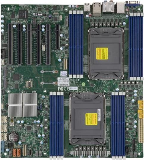 SUPERMICRO X12DAi-N6 - Motherboard - Erweitertes ATX - LGA4189-Sockel - C621A Chipsatz - USB-C Gen2, USB 3.2 Gen 1, USB 3.2 Gen 2 - 2 x Gigabit LAN - Onboard-Grafik - HD Audio (8-Kanal) - für SC745 BAC-R1K23B-SQ von Supermicro
