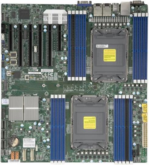 SUPERMICRO X12DPI-N6 - Motherboard - Erweitertes ATX - LGA4189-Sockel - 2 Unterstützte CPUs - C621A Chipsatz - USB 3.2 Gen 1 - 2 x Gigabit LAN - Onboard-Grafik - für SC745 BAC-R1K23B, SC825 BTQC-R1K23LPB von Supermicro