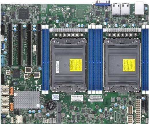 SUPERMICRO X12DPL-I6 - Motherboard - ATX - LGA4189-Sockel - 2 Unterstützte CPUs - C621A Chipsatz - USB 3.2 Gen 1 - 2 x Gigabit LAN - Onboard-Grafik - für SCLA25TQC R609LP von Supermicro