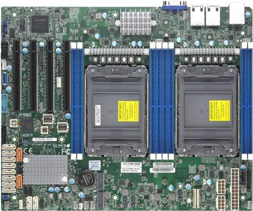 Super Micro SUPERMICRO X12DPL-NT6 - Motherboard - ATX - LGA4189-Sockel - 2 Unterstützte CPUs - C621A Chipsatz - USB 3,2 Gen 1 - 2 x 10 Gigabit LAN - Onboard-Grafik - für SCLA25TQC R609LP (MBD-X12DPL-NT6-B) von Supermicro