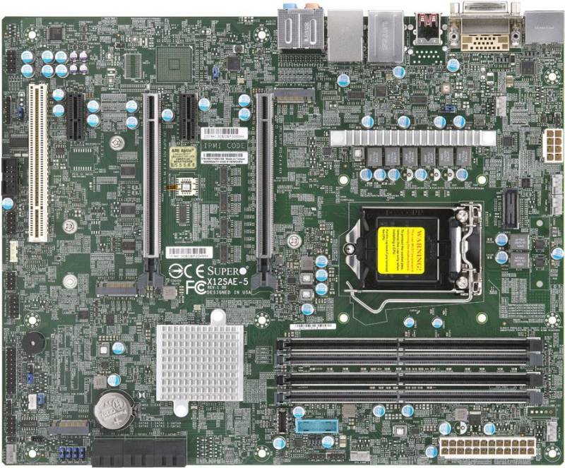 Super Micro SUPERMICRO X12SAE-5 - Motherboard - ATX - LGA1200-Sockel - W580 Chipsatz - USB 3,2 Gen 1, USB 3,2 Gen 2, USB-C Gen 2x2 - Gigabit LAN, 2,5 Gigabit LAN - Onboard-Grafik (CPU erforderlich) - HD Audio (MBD-X12SAE-5-B) von Supermicro