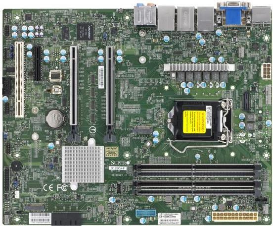 Super Micro SUPERMICRO X12SCA-F - Motherboard - ATX - LGA1200-Sockel - W480 - USB-C Gen2, USB 3,2 Gen 1, USB 3,2 Gen 2 - Gigabit LAN, 2,5 Gigabit LAN - Onboard-Grafik - HD Audio (MBD-X12SCA-F-O) von Supermicro