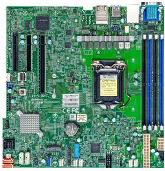 Super Micro SUPERMICRO X12STH-F - Motherboard - micro ATX - LGA1200-Sockel - C256 Chipsatz - USB 3,2 Gen 1 - 2 x Gigabit LAN - Onboard-Grafik (MBD-X12STH-F-O) von Supermicro
