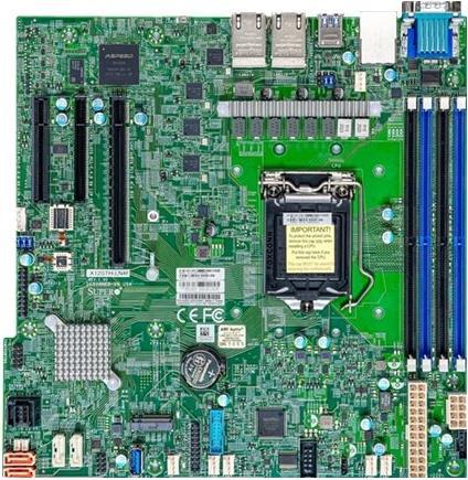 Super Micro SUPERMICRO X12STH-LN4F - Motherboard - micro ATX - LGA1200-Sockel - C256 Chipsatz - USB 3,2 Gen 1 - 4 x Gigabit LAN - Onboard-Grafik - f�r SC512 F-350B1 (MBD-X12STH-LN4F-B) von Supermicro