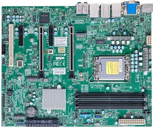 Super Micro SUPERMICRO X13SAE-F - Motherboard - ATX - LGA1700-Sockel - W680 Chipsatz - USB 3,2 Gen 1, USB 3,2 Gen 2, USB-C Gen 2x2 - Gigabit LAN, 2,5 Gigabit LAN - Onboard-Grafik - HD Audio - für SC732 D4-903B, D4F-903B (MBD-X13SAE-F-B) von Supermicro