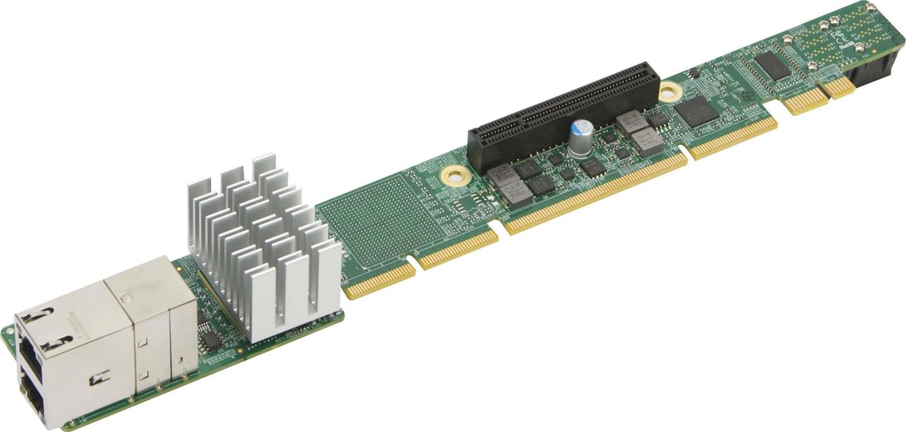 Super Micro Supermicro Add-on Card AOC-URN2-i2XT 1U Ultra Riser - Netzwerkadapter - 10Gb Ethernet x 2 - für SuperServer 1028U-TNRT+ (AOC-URN2-i2XT) von Supermicro