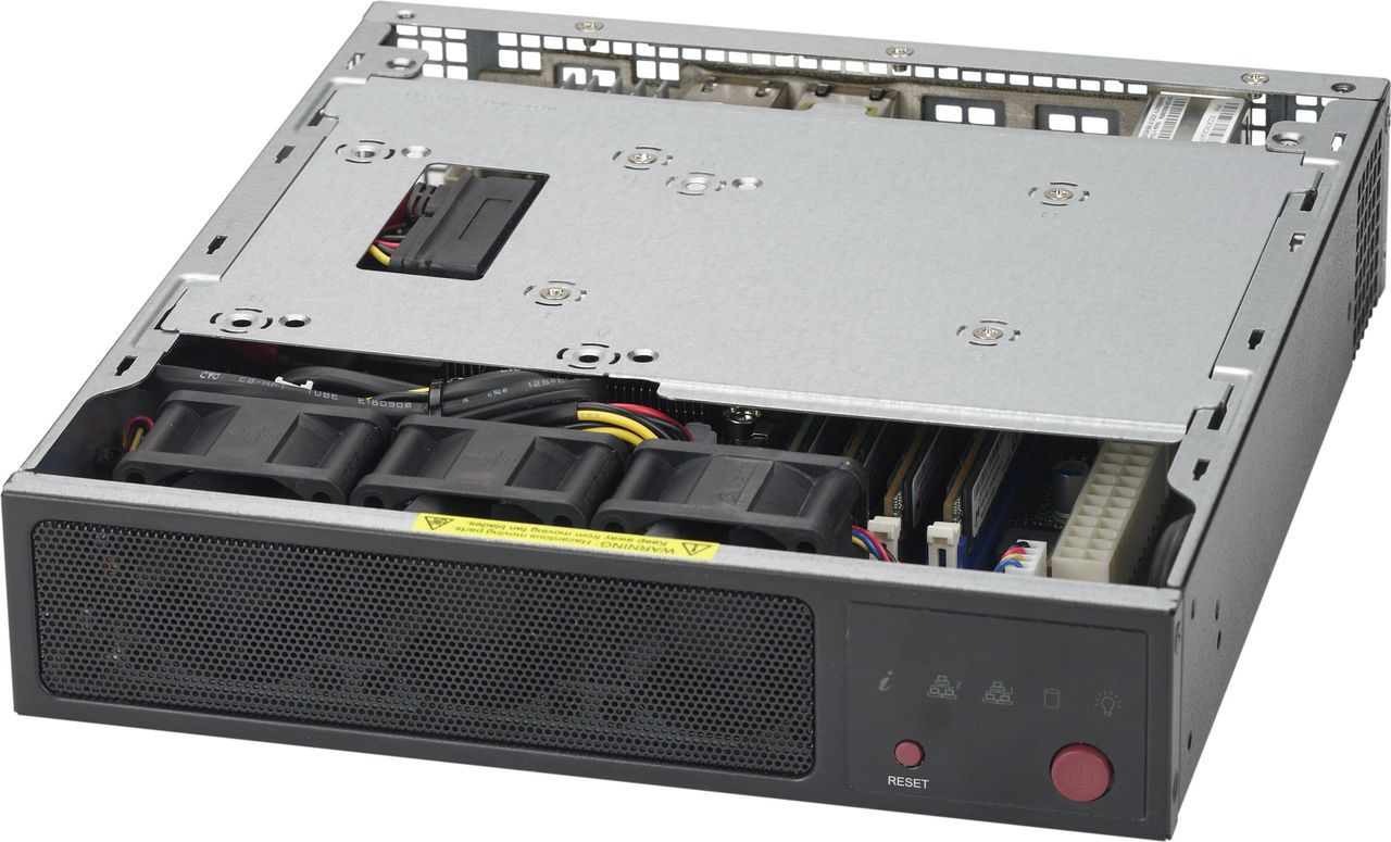 Super Micro Supermicro SC101F - Ultra Small Form Factor - Mini-ITX - ohne Netzteil - Schwarz (CSE-101F) von Supermicro