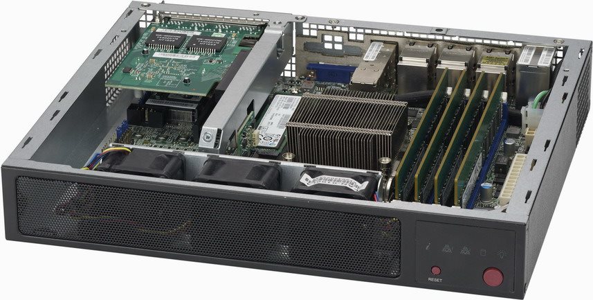 Super Micro Supermicro SCE300 - Rack - einbaufähig - 1U - FlexATX - Schwarz (CSE-E300) von Supermicro
