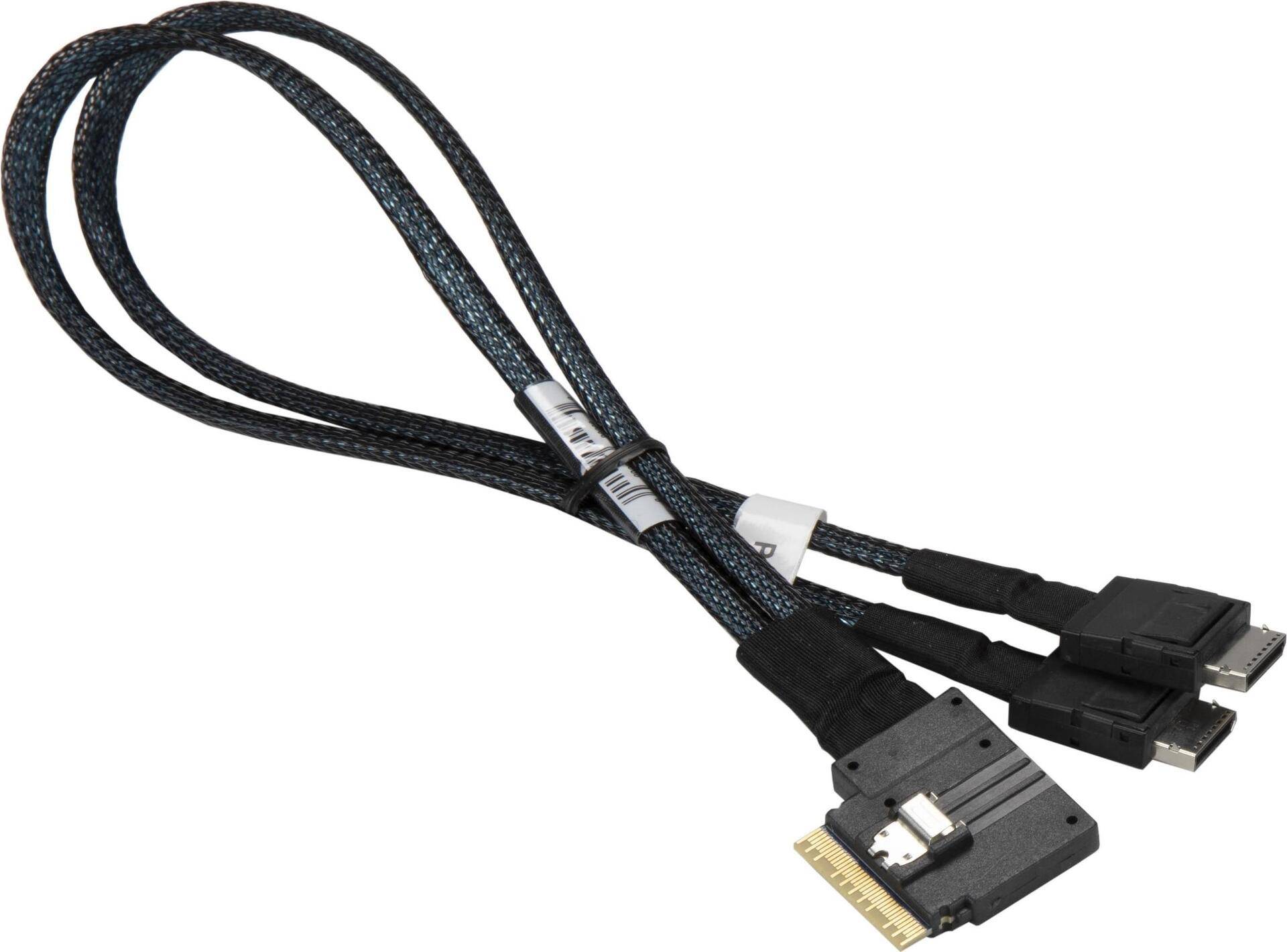 Supermicro CBL-SAST-0388L-02 - SATA- / SAS-Kabel - mit Sidebands - Mini SAS (SFF-8087) (M) bis SATA, Seitenband (W) - 90 cm von Supermicro