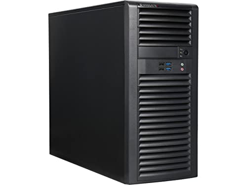 Supermicro CSE-732D4-903B Mid-Tower Gehäuse (micro-ATX, 4x 3,5 interne, 2x USB 3.0, 2x USB 2.0) schwarz von Supermicro