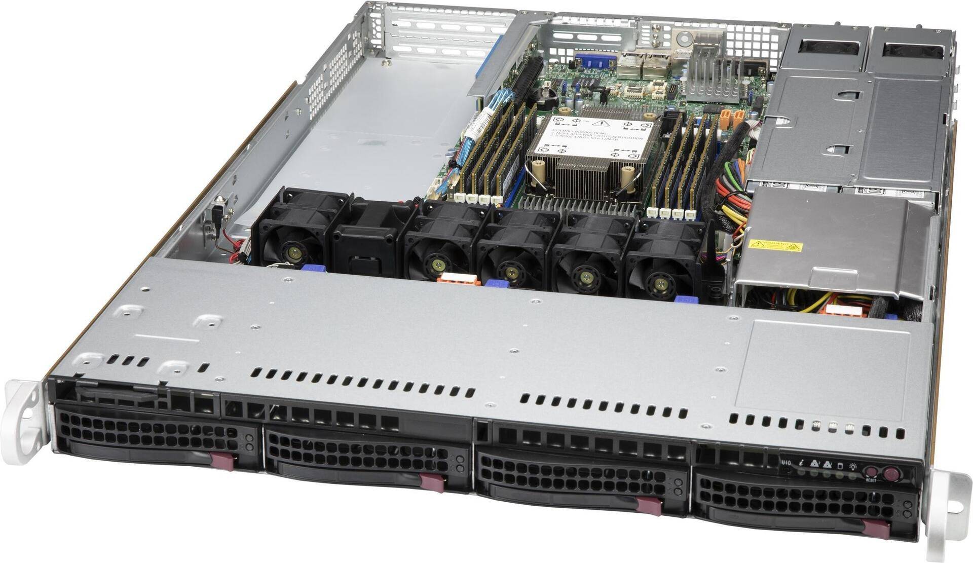 Supermicro CSE-815TQC4-R504WB3 - Intel/AMD - Rack (1U) - Schwarz - Ventilatorausfall - HDD - LAN - Leistung - System - 4 Lüfter - 4 cm (CSE-815TQC4-R504WB3) von Supermicro