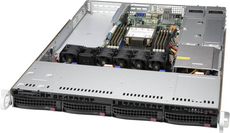 Supermicro CSE-815TQC4-R504WB3 - Intel/AMD - Rack (1U) - Schwarz - Ventilatorausfall - HDD - LAN - Leistung - System - 4 Lüfter - 4 cm (CSE-815TQC4-R504WB3) von Supermicro