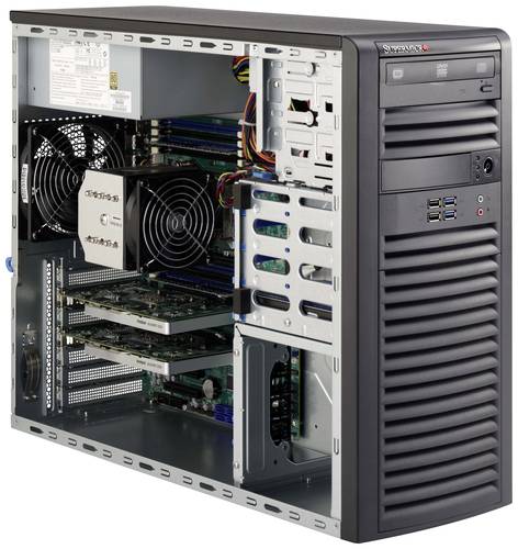 Supermicro SC732D4-903B Midi-Tower PC-Gehäuse Schwarz von Supermicro