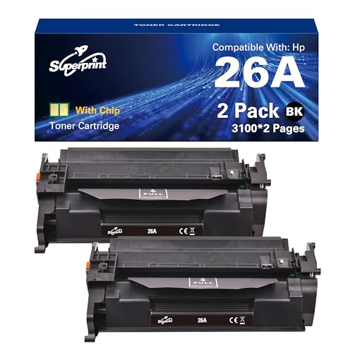 Superprint 052 Tonerkartusche (Mit-chip) für Canon 052 Toner für Canon imageCLASS LBP214dw MF424dw MF426dw, i-SENSYS LBP212dw LBP214dw LBP215x MF421dw MF426dw MF428x MF429x (26A/052, 2er-Pack) von Superprint