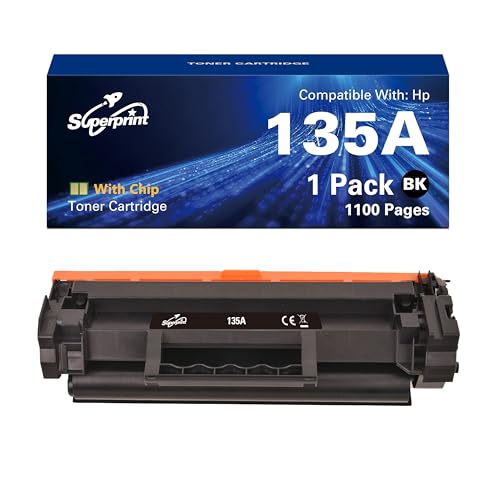 Superprint 135A Tonerkartusche (Mit Chip) Kompatibel für HP Laserjet M209 M209dw MFP M234 M234dw M234sdn M234sdw 135A W1350A W1350X Toner (Standard, 1 Schwarz) von Superprint