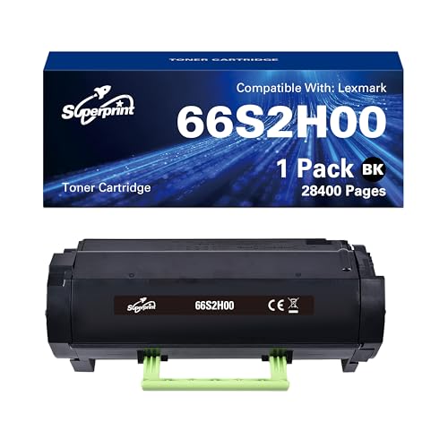Superprint Tonerkartusche Kompatibel für Lexmark 66S2H00 Schwarz Toner Cartridge (mit-Chip) für MS531dw MX532adwe Drucker von Superprint